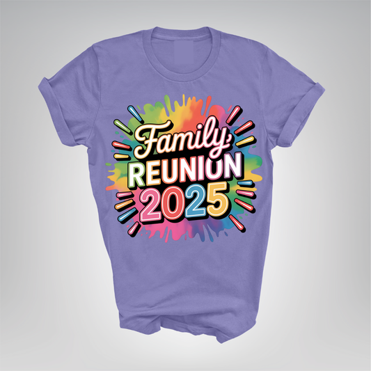 Burst of Color Family Reunion Adult T-Shirt