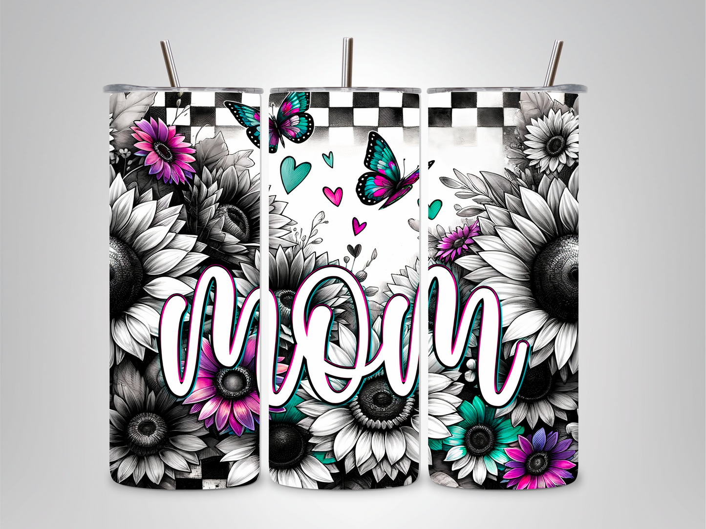 Sunflowers and Butterflies Tumbler - 20 oz