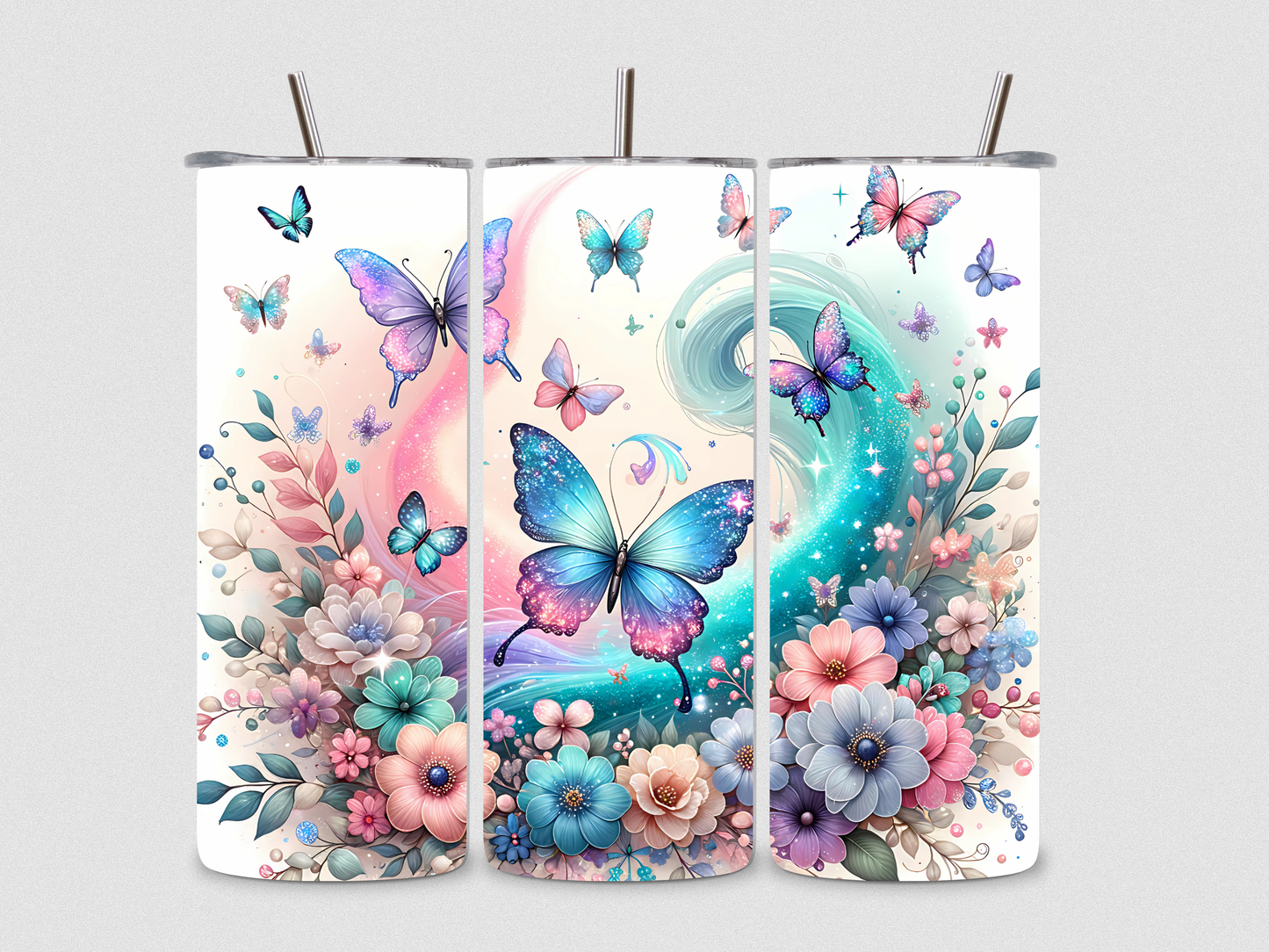 Custom Butterfly Tumbler - 20 oz