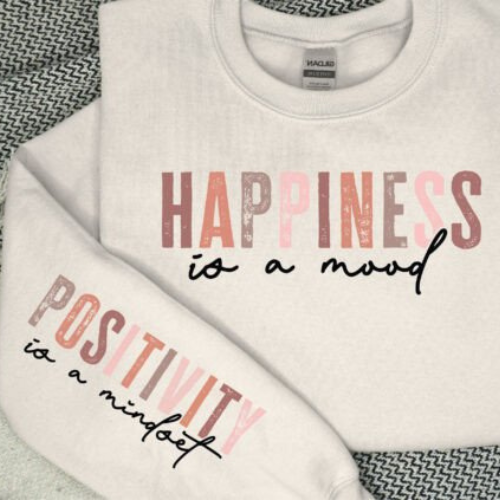 Happiness is a mood - Front & Sleeve Design