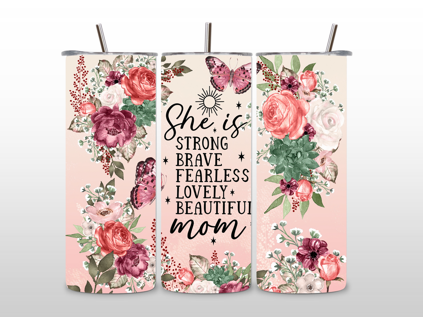 Custom She is Mom - 20 oz Tumbler
