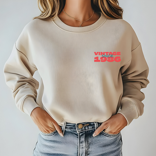 To Glam to Give a Damn – Personalized Retro Birthday Edition Crewneck