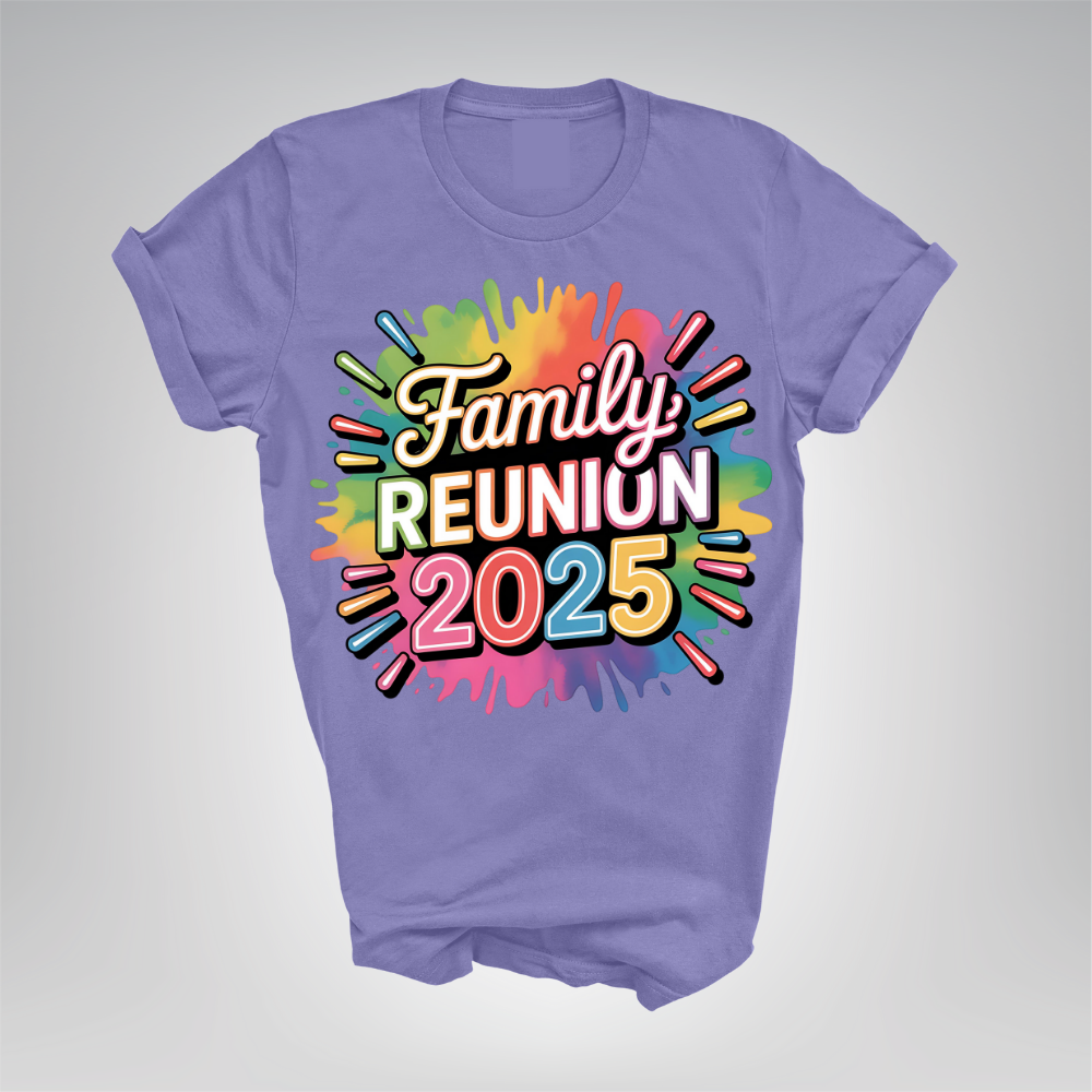 Burst of Color Family Reunion Adult T-Shirt