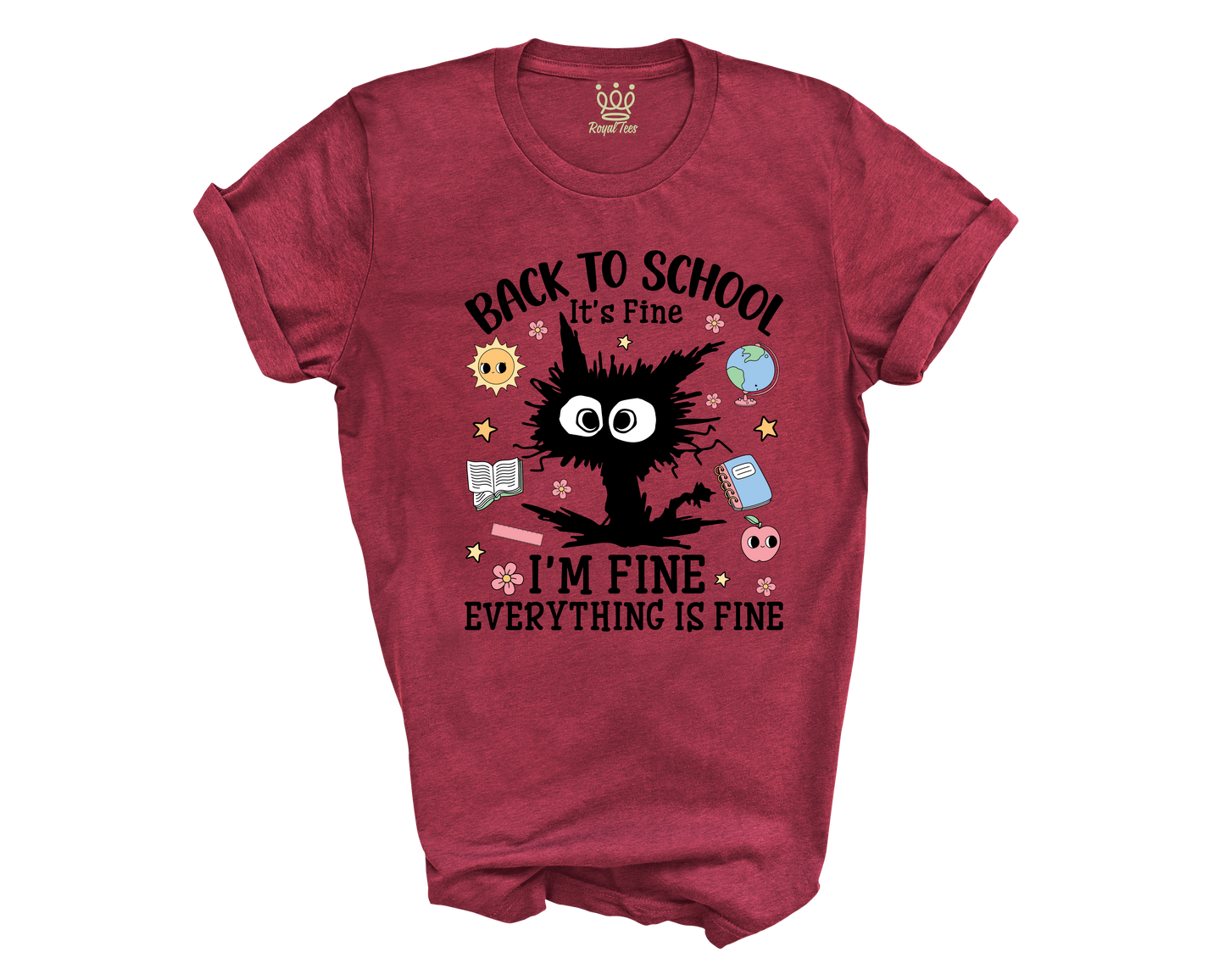 Funny Teacher Back to School Shirt – “I’m Fine. Everything Is Fine.” Tee