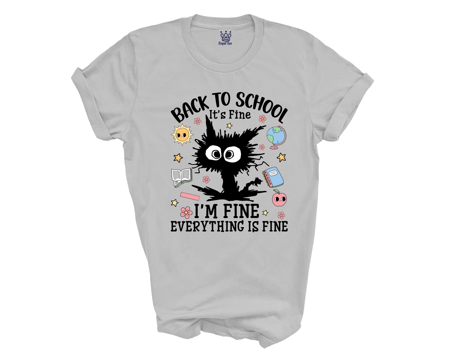 Funny Teacher Back to School Shirt – “I’m Fine. Everything Is Fine.” Tee