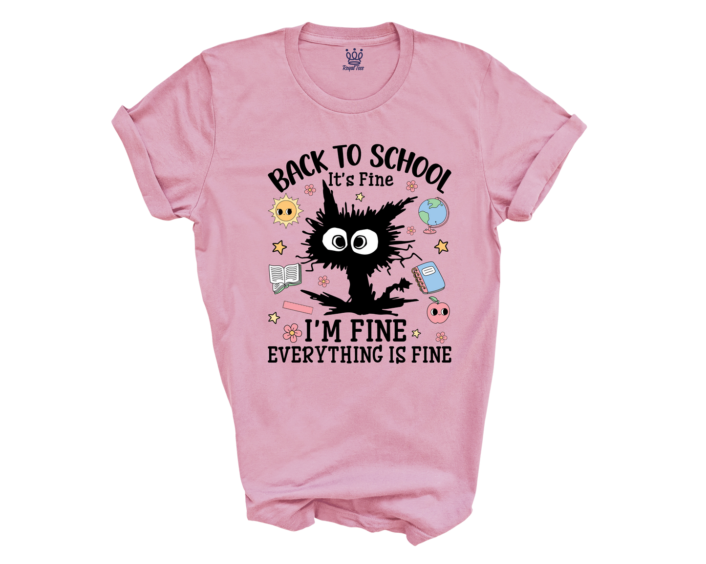 Funny Teacher Back to School Shirt – “I’m Fine. Everything Is Fine.” Tee