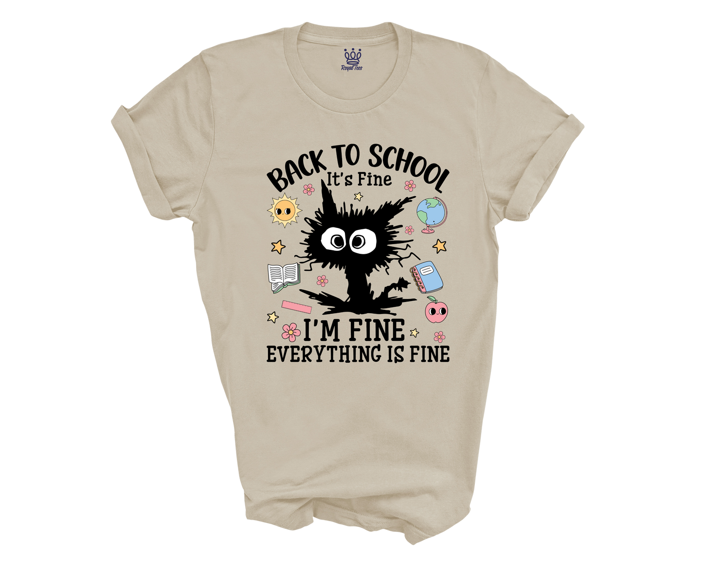 Funny Teacher Back to School Shirt – “I’m Fine. Everything Is Fine.” Tee