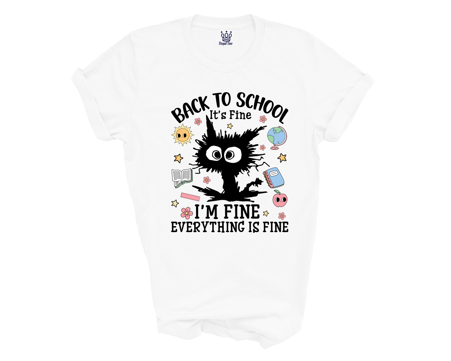 Funny Teacher Back to School Shirt – “I’m Fine. Everything Is Fine.” Tee
