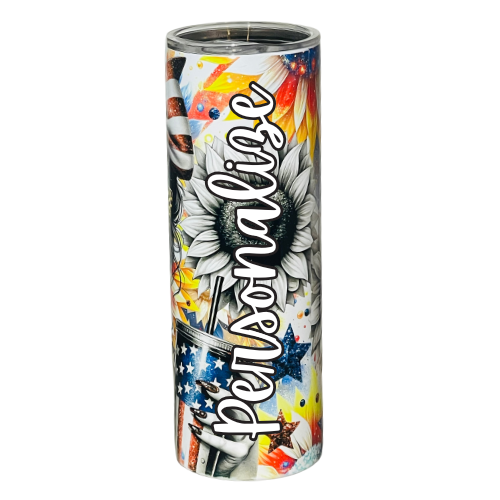 American Girl Leopard and Sunflowers 20 oz Tumbler