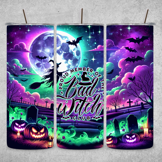 Bad Witch Club - 20 oz. Stainless Steel Tumbler with Straw