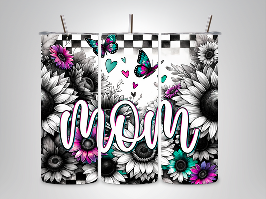 Sunflowers and Butterflies Tumbler - 20 oz