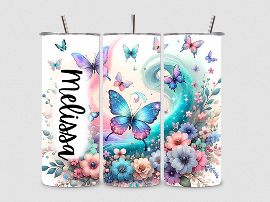 Custom Butterfly Tumbler - 20 oz