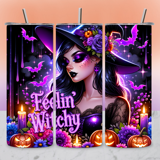 Feelin Witchy - 20 oz. Stainless Steel Tumbler with Straw
