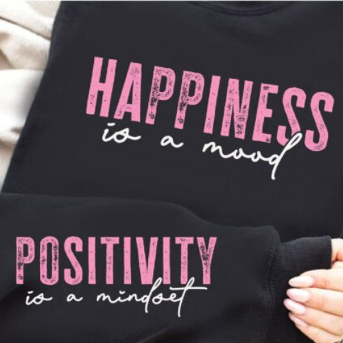 Happiness is a mood - Front & Sleeve Design