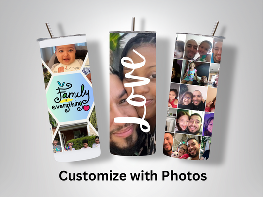 Custom 20 oz Stainless Steel Photo Tumbler – Your Memories, Your Style